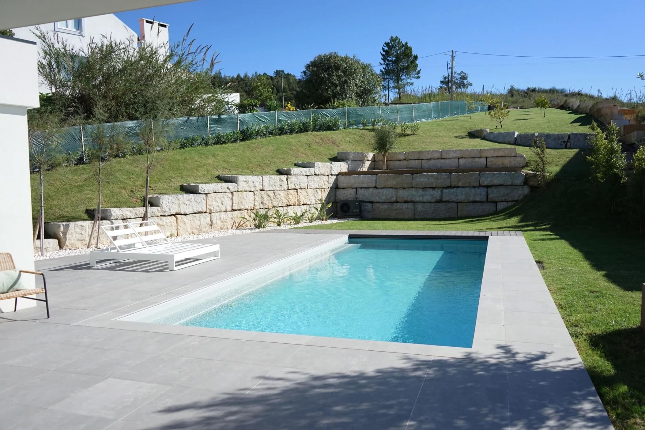 Alain and Christof pool area